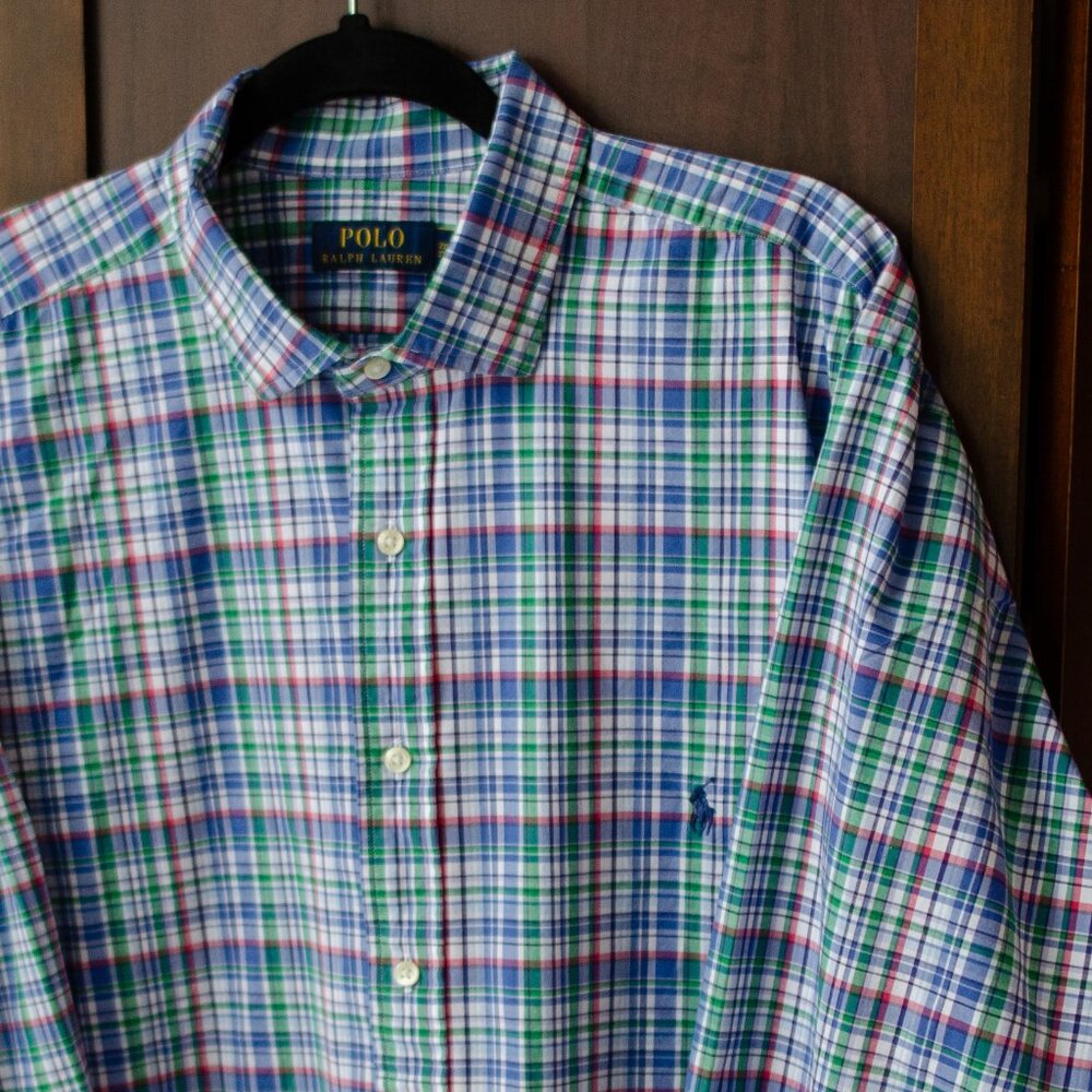 Polo Ralph Lauren 2XB Long Sleeve Shirt – Multicolor Plaid Button-Down